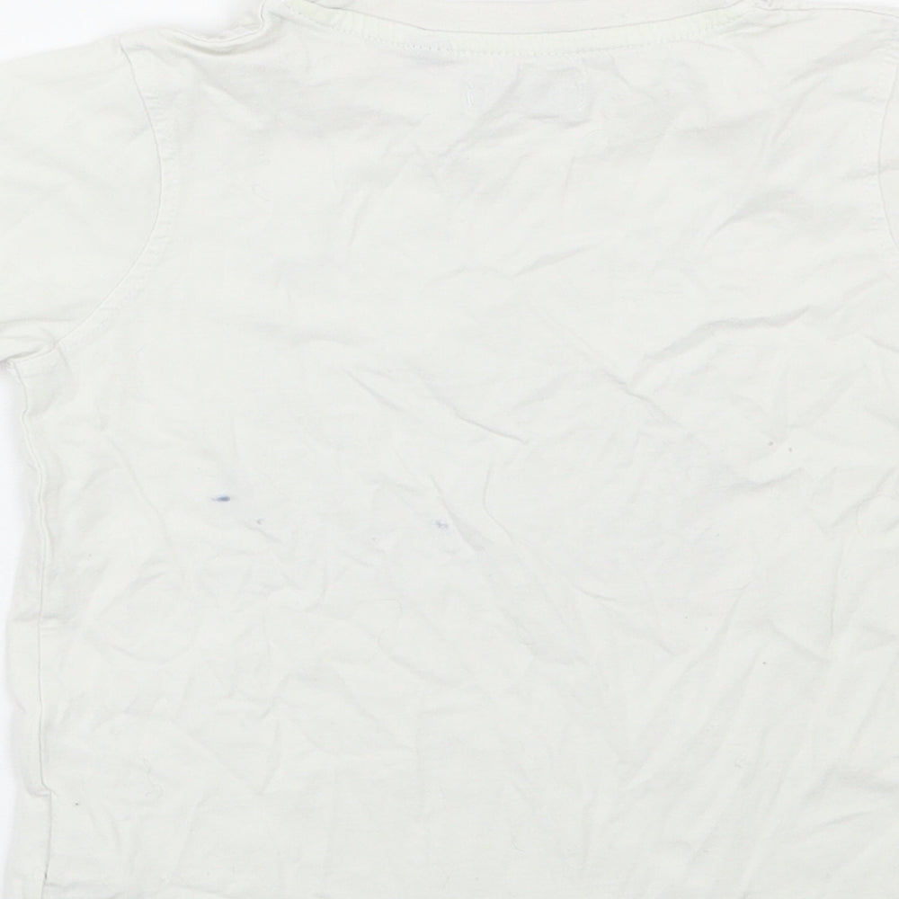 Blue Seven Boys White Basic T-Shirt Size 5 Years