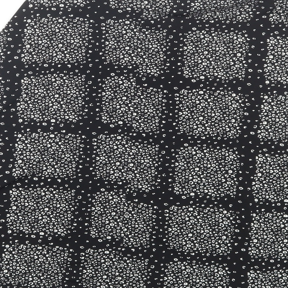 George Womens Black Check Skater Skirt Size 10
