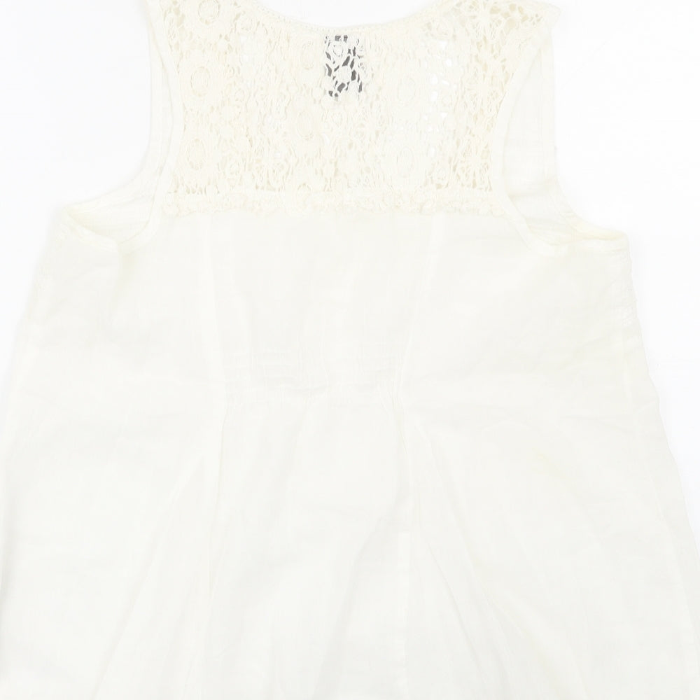 Vera Moda Womens White Basic Tank Size M