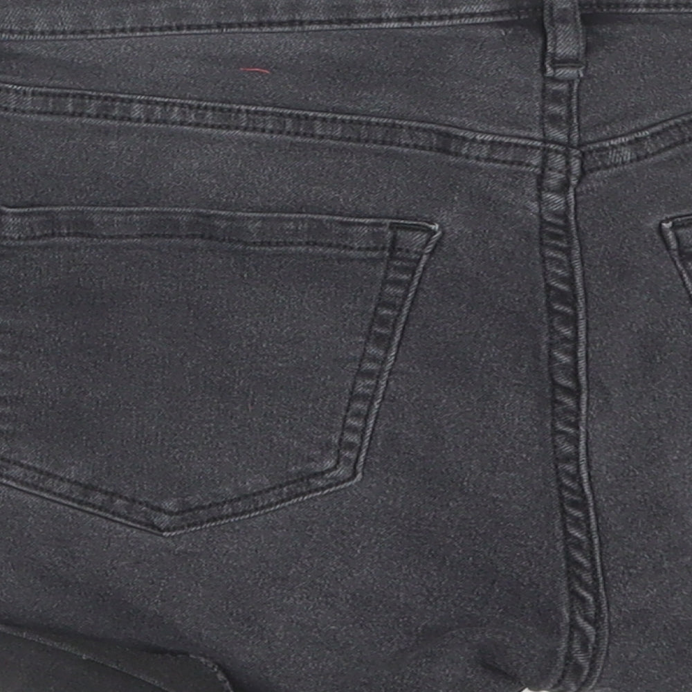 H&M Womens Black Denim Cut-Off Shorts Size 4