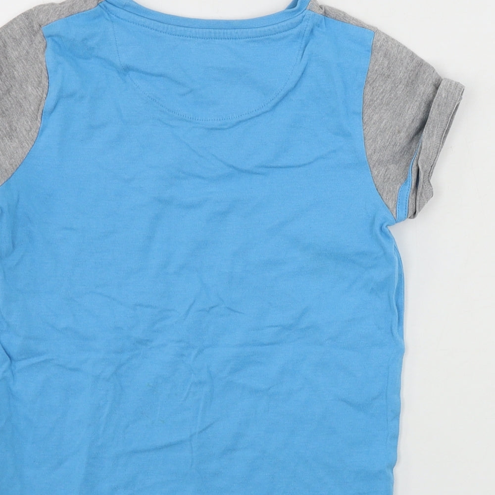 Marks & Spencer Boys Blue Basic T-Shirt Size 7 Years