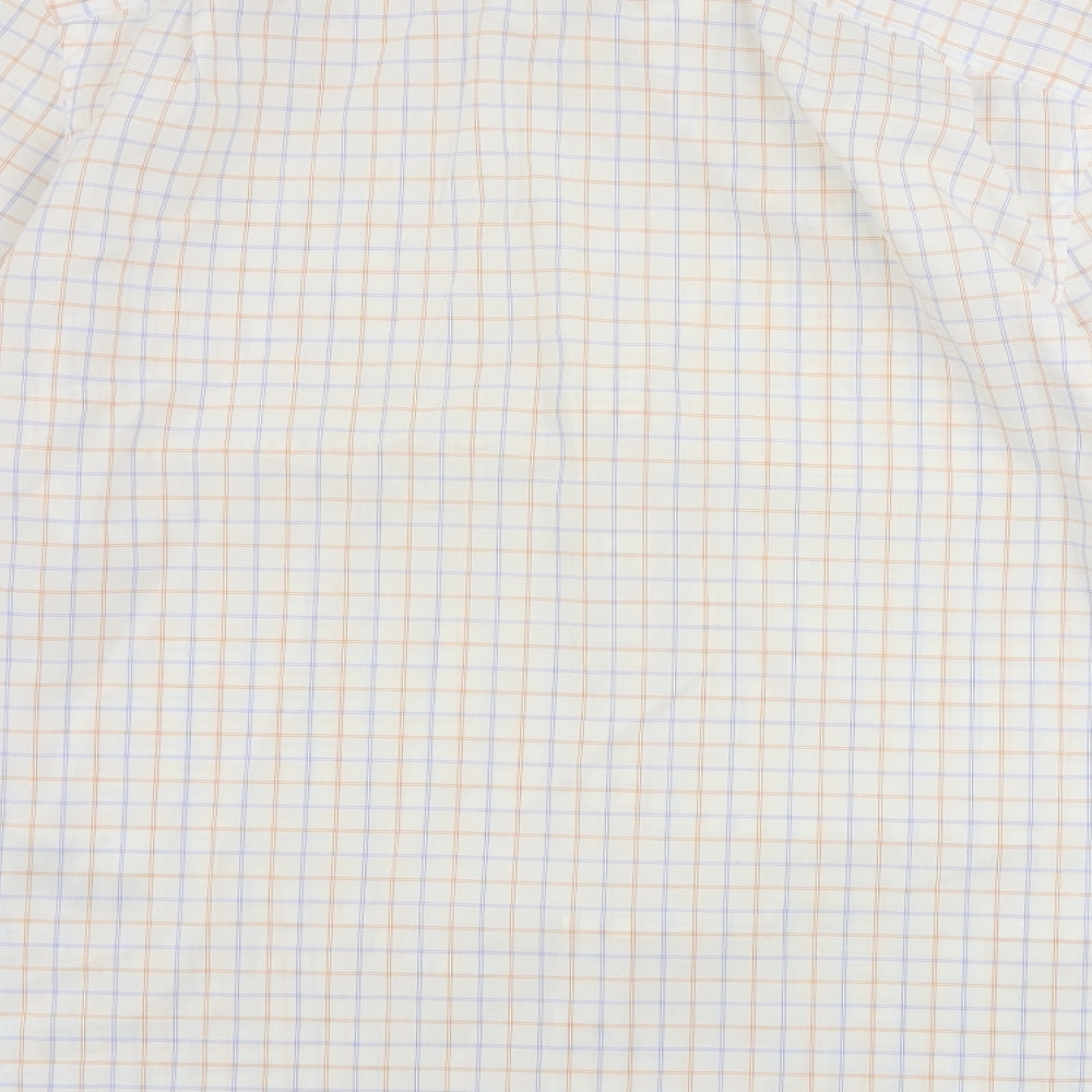 Gap Mens White Check Button-Up Size S