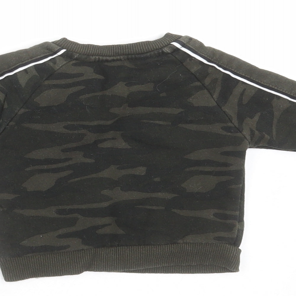 Primark Baby Green Camouflage Pullover Jumper Size 3-6 Months - sweatshirt
