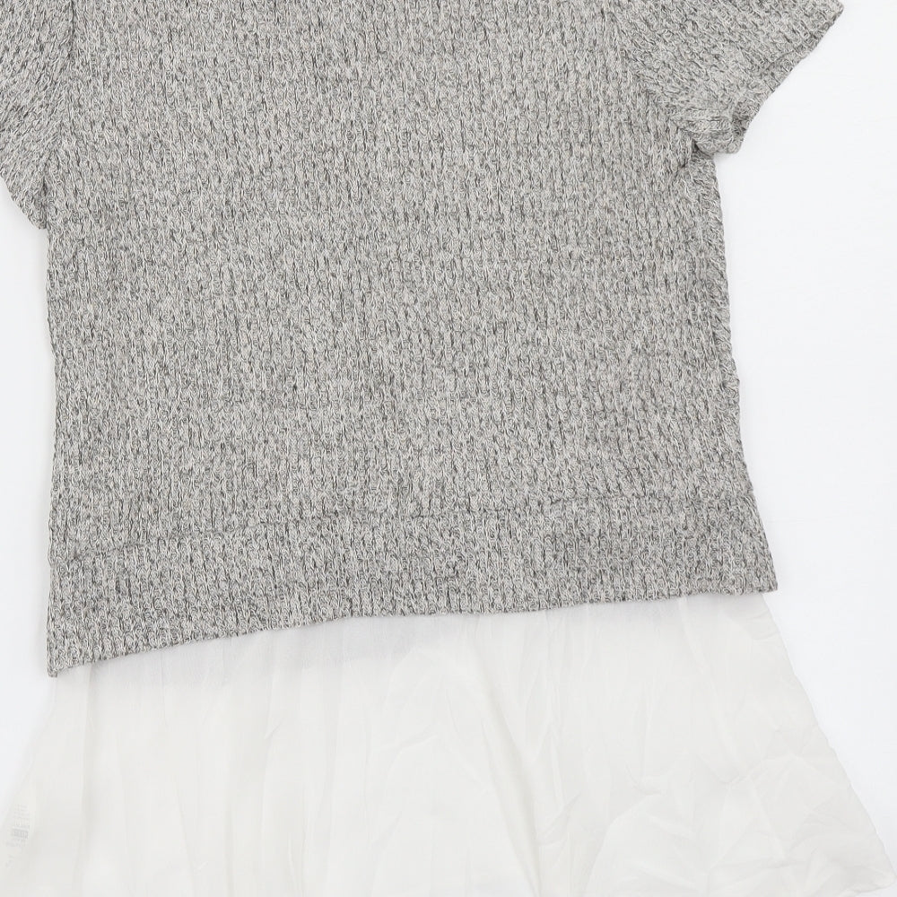 Green Envelope Womens Grey Basic T-Shirt Size M