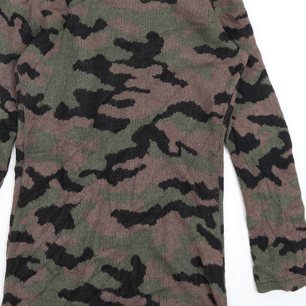 Hobi Girls Green Camouflage Shrug Jumper Size L