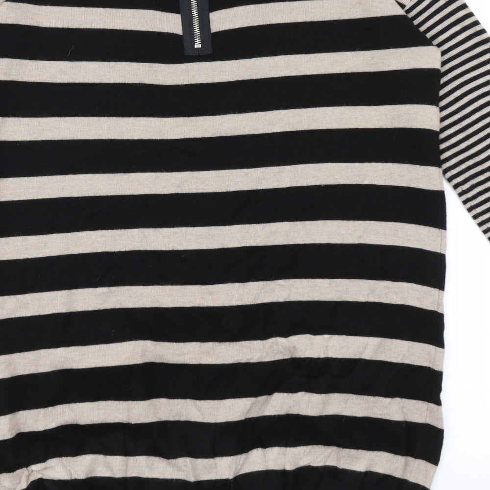 Wallis Womens Beige Striped Jumper Dress Size S