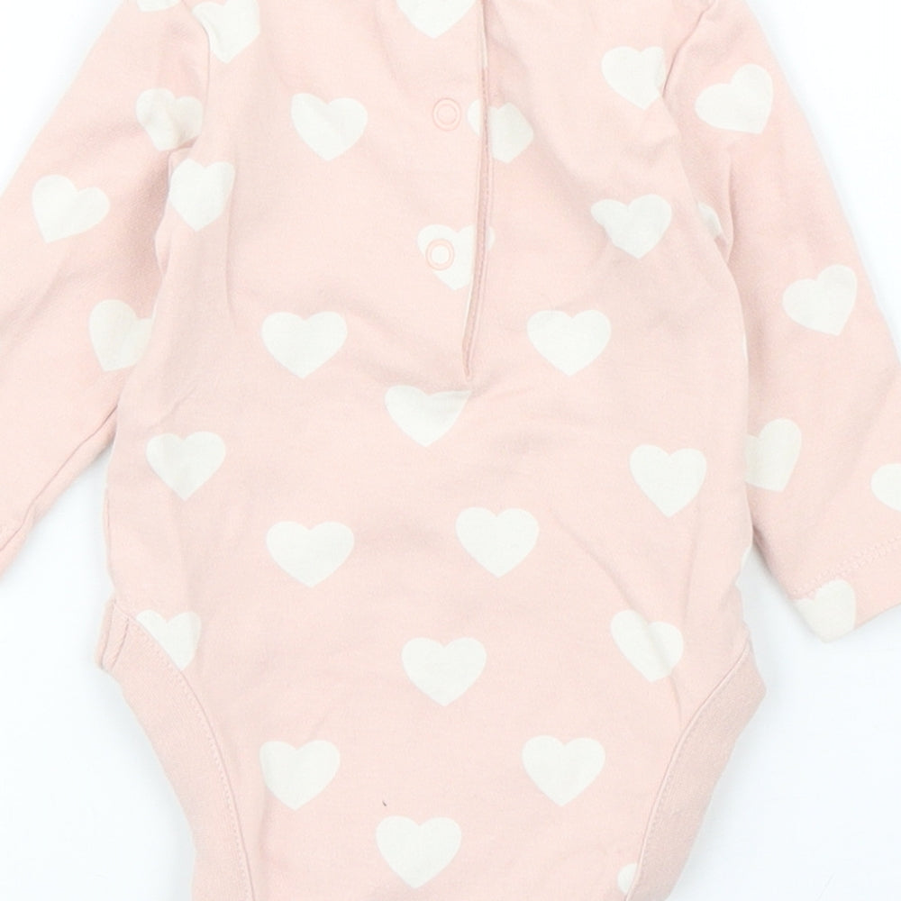 George Girls Pink Polka Dot Babygrow One-Piece Size 0-3 Months