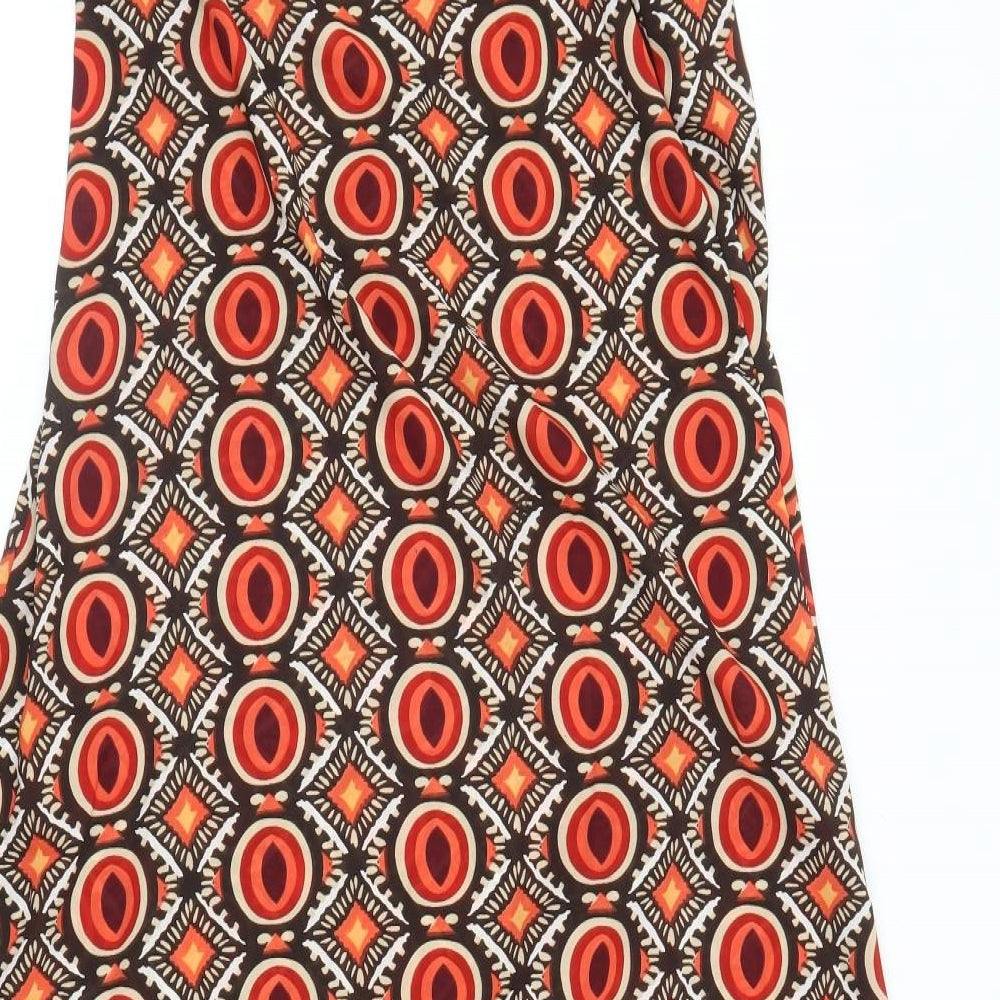 Ibiza Womens Red Geometric A-Line Size S