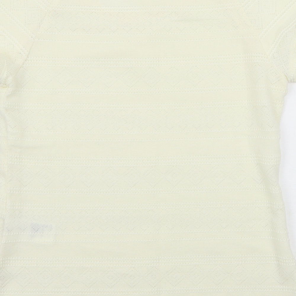 H&M Womens Ivory Basic T-Shirt Size S