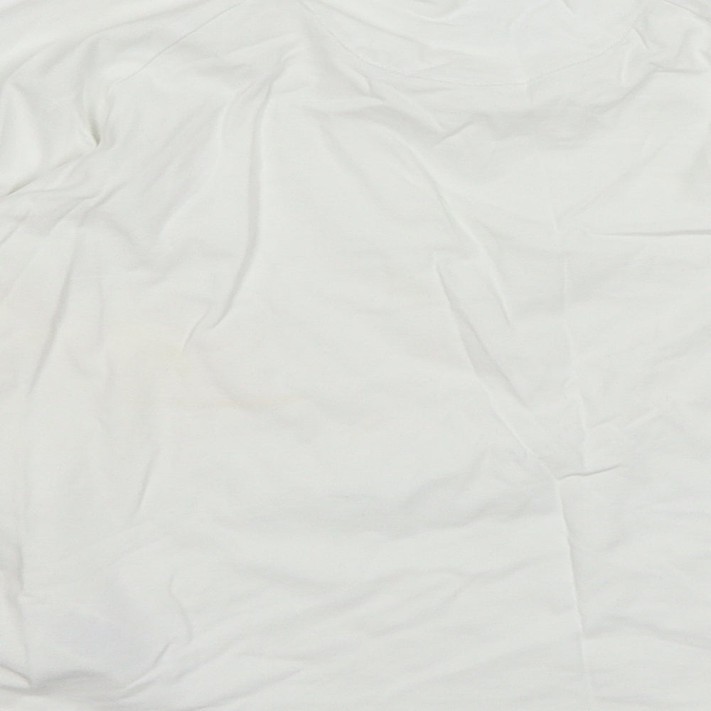 Marks and Spencer Girls White Basic T-Shirt Size 9-10 Years