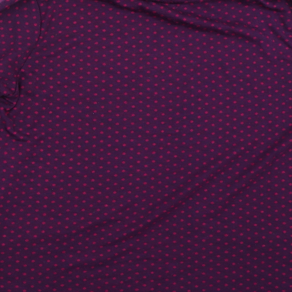 EWM Womens Purple Polka Dot Pullover Jumper Size S