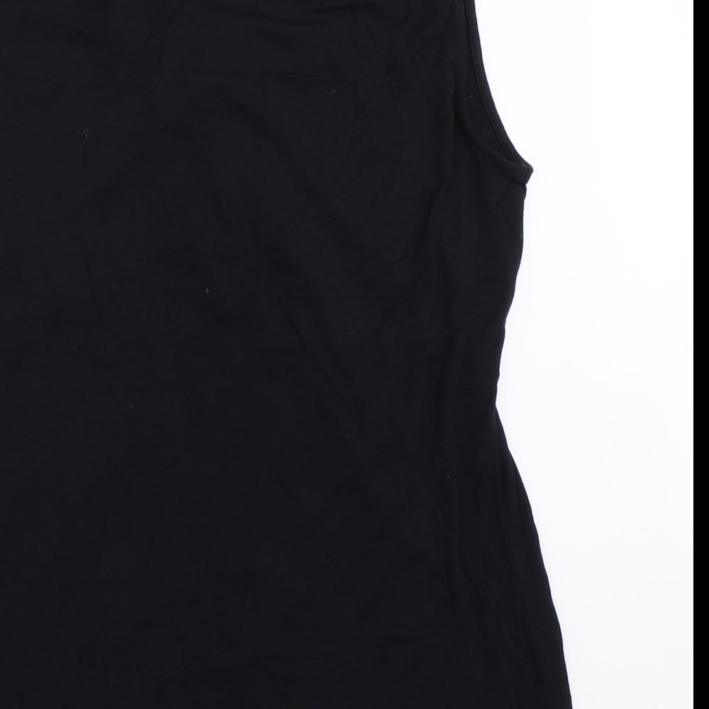 Tahari Womens Black Basic Tank Size L