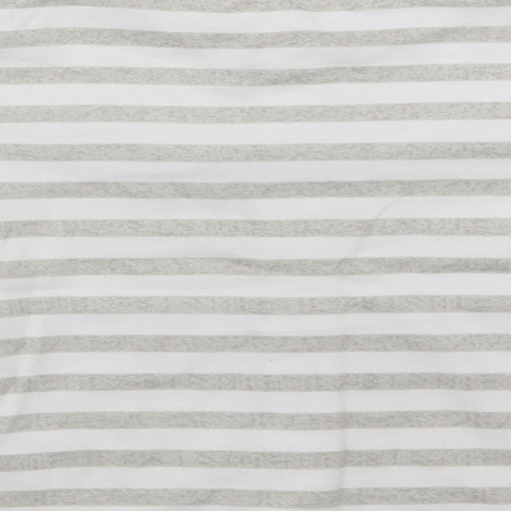 F&F Baby White Striped Basic T-Shirt Size 0-3 Months