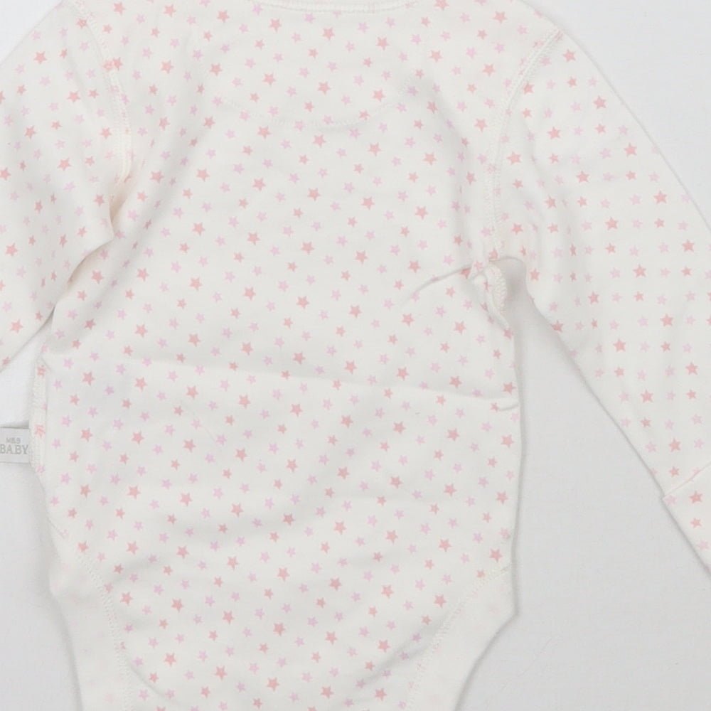 Marks & Spencer Baby White Geometric Babygrow One-Piece Size 0-3 Months