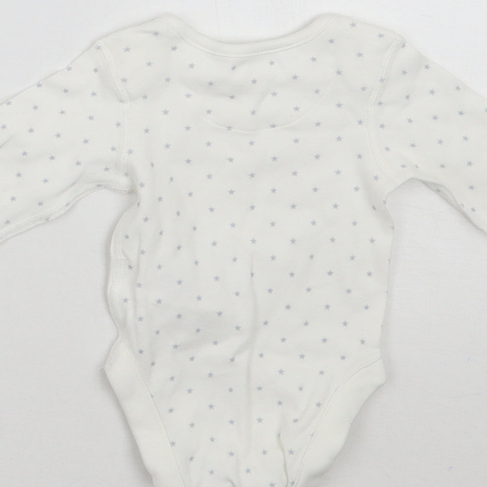 Marks & Spencer Baby White Geometric Babygrow One-Piece Size Newborn