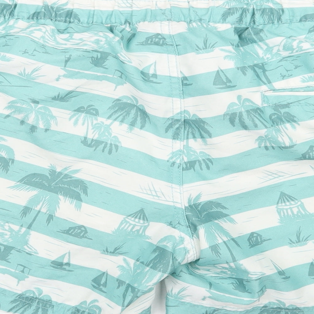 Defecto Mens Green Floral Bermuda Shorts Size S
