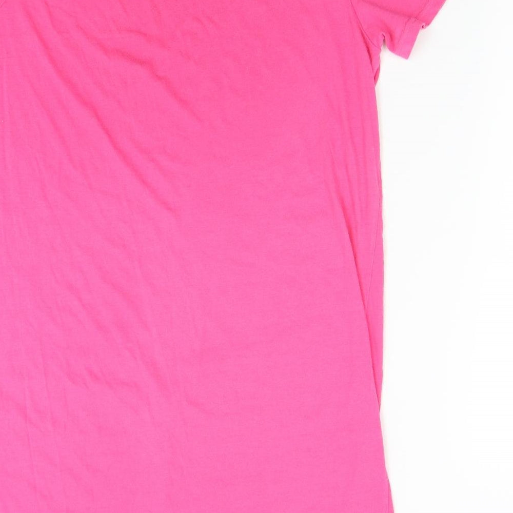 Bella Beau Womens Pink Solid Nightshirt Size M
