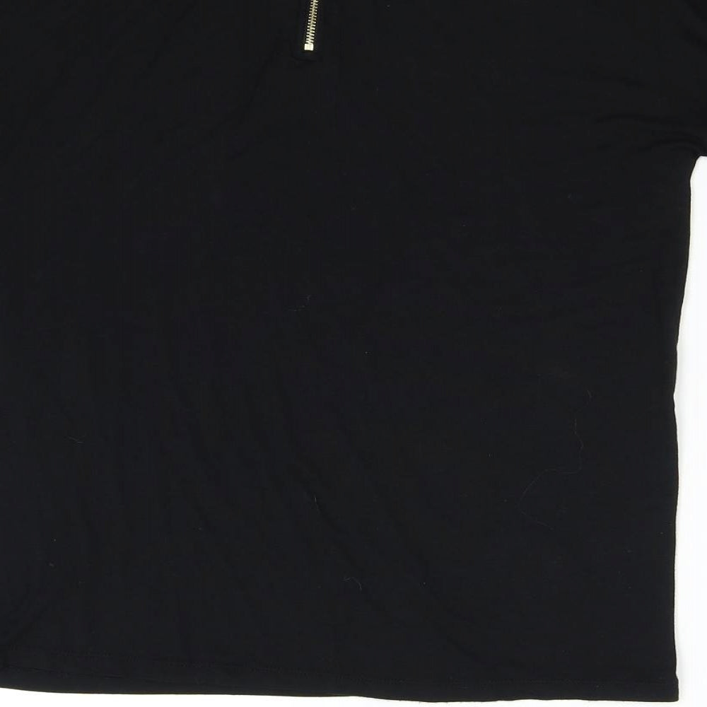 F&F Womens Black Basic Blouse Size 8