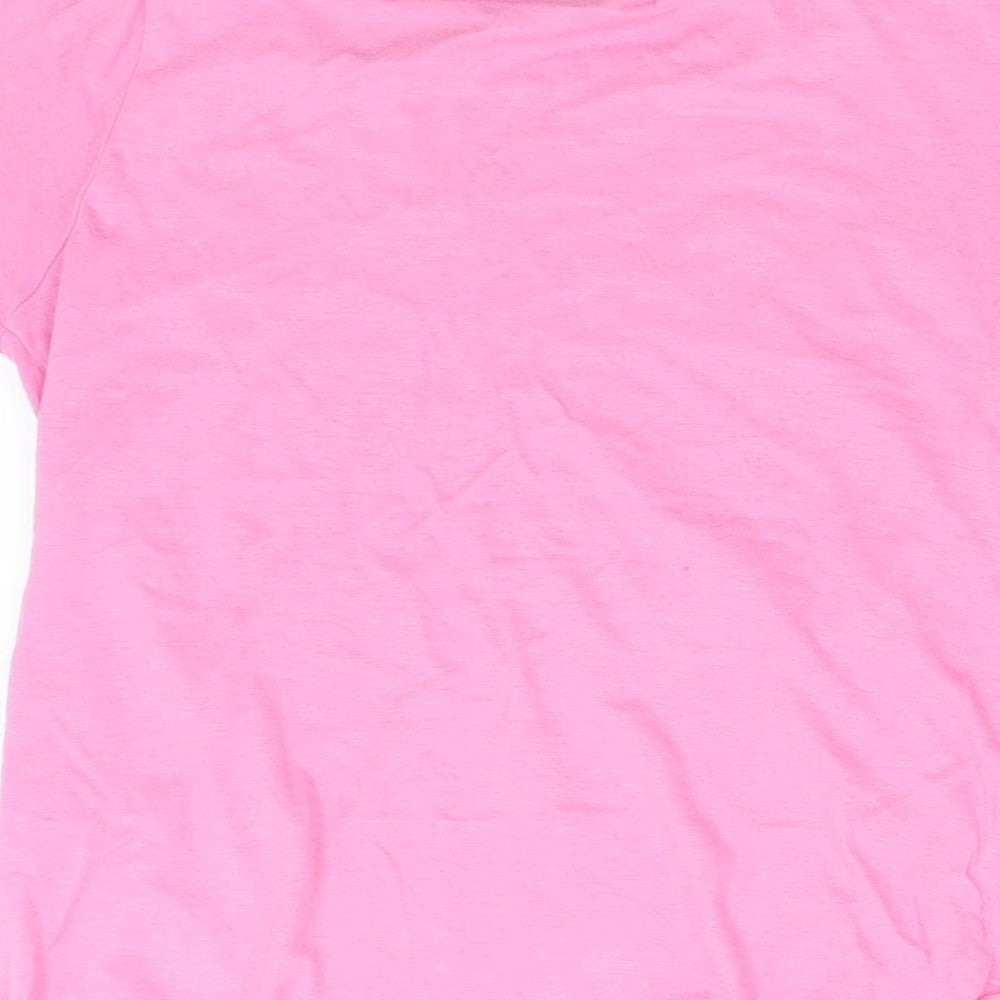 Matalan Girls Pink Basic T-Shirt Size 9 Years - Cheer Squad