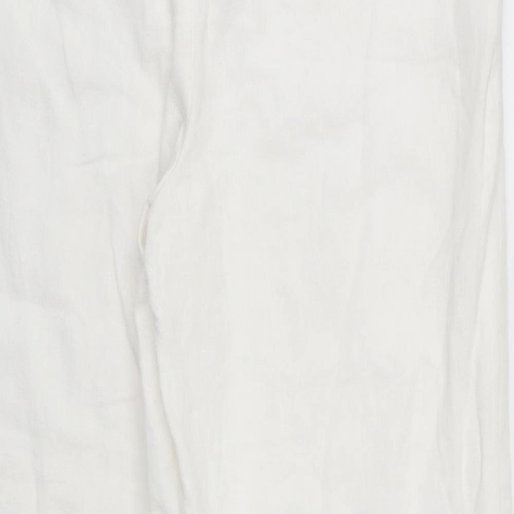 F&F Womens White Trousers Size 33 in L25 in