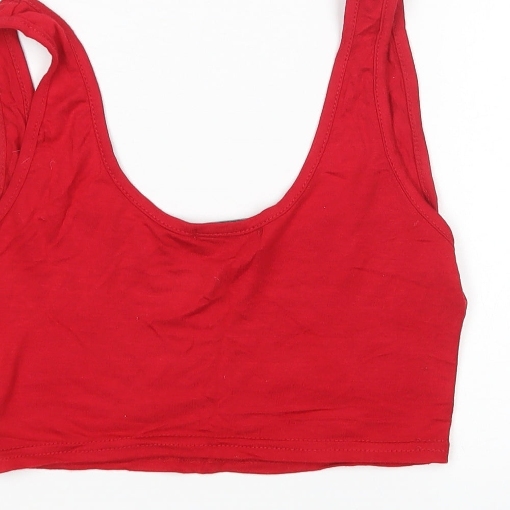 In the Style Womens Red Cropped Tank Size 8
