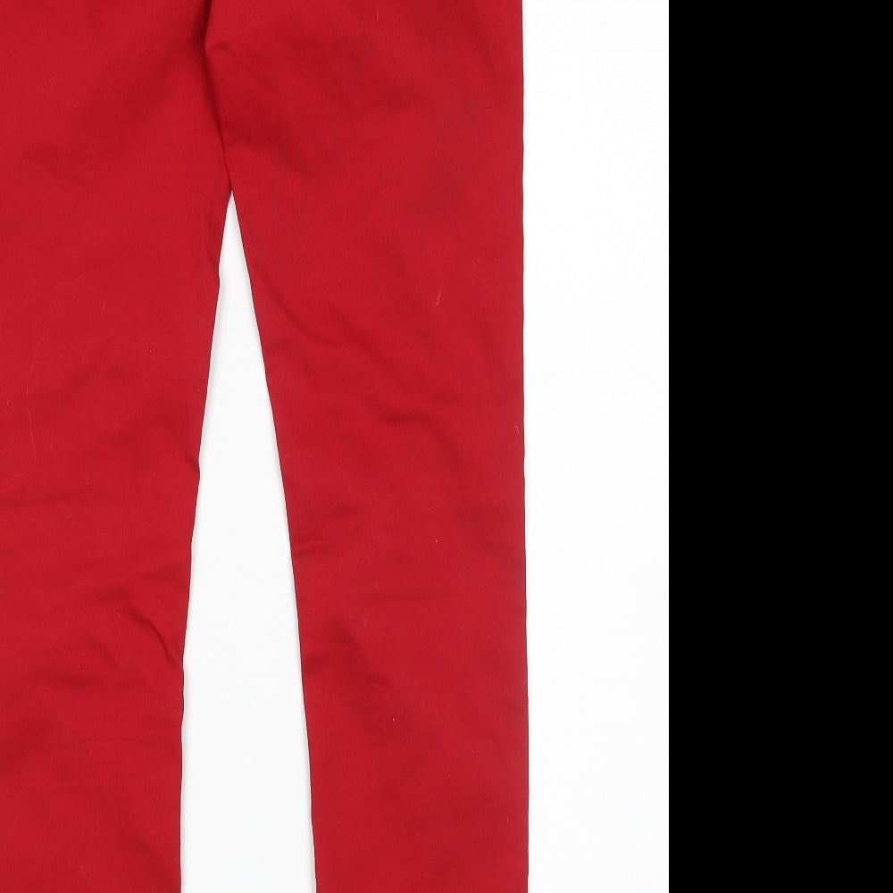 YESYES Womens Red Skinny Jeans Size 10 L30 in