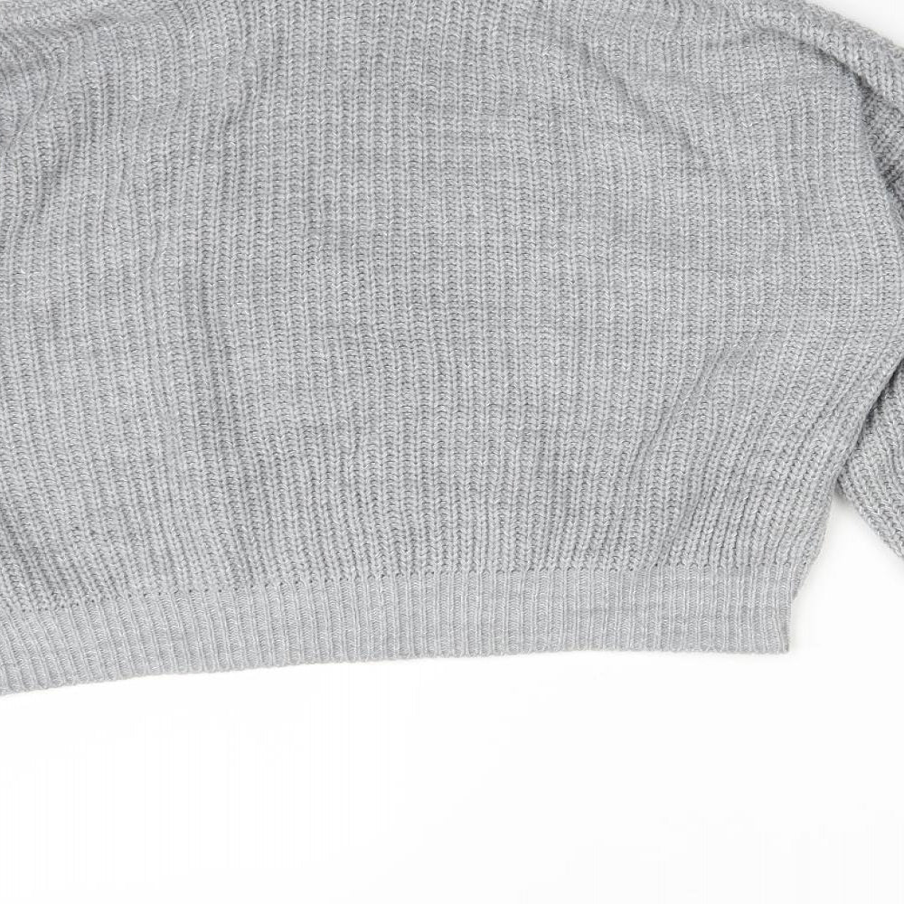 GLAMOUROUS Womens Grey Pullover Sweatshirt Size S