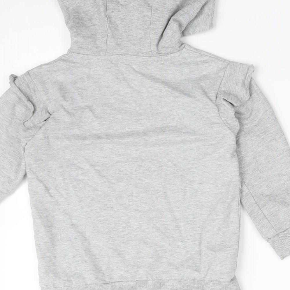 Very Girls Grey Pullover Hoodie Size 6 Years - CITY