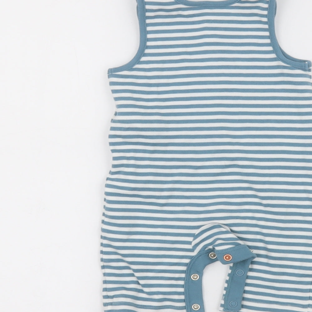 Marks and Spencer Baby White Striped Coverall One-Piece Size 6-9 Months