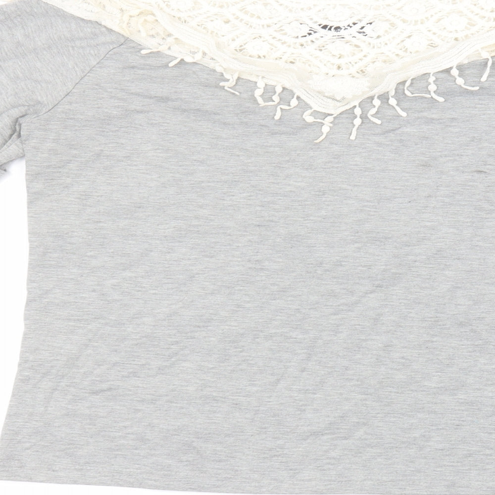Zanzea Womens Grey Basic T-Shirt Size M