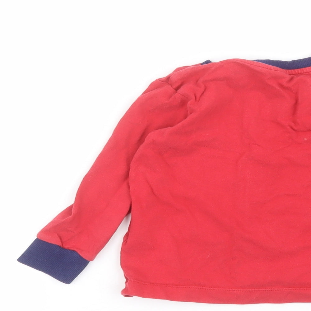 Matalan Boys Red Basic T-Shirt Size 2-3 Years
