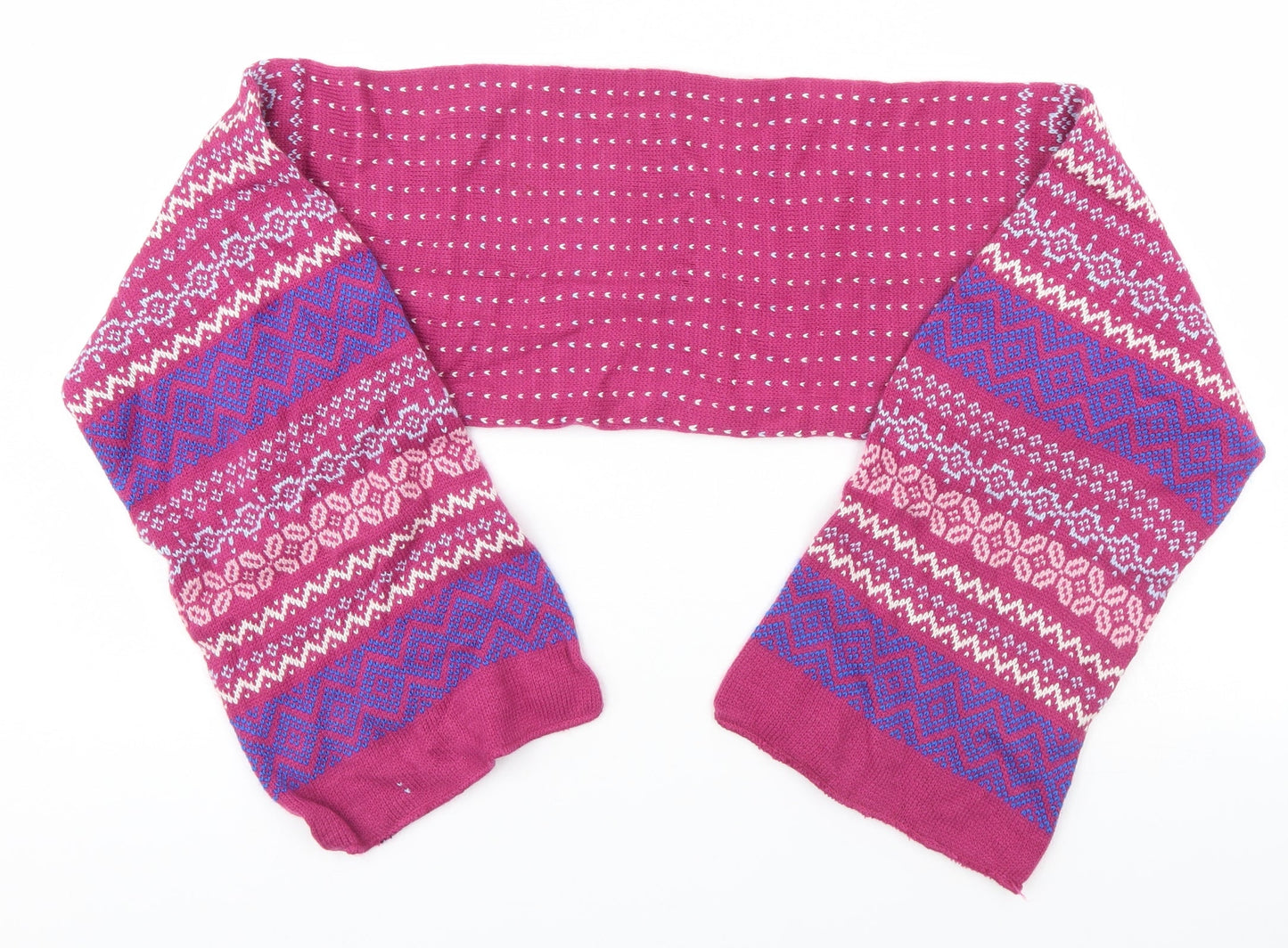 Preworn Womens Pink Geometric Scarf