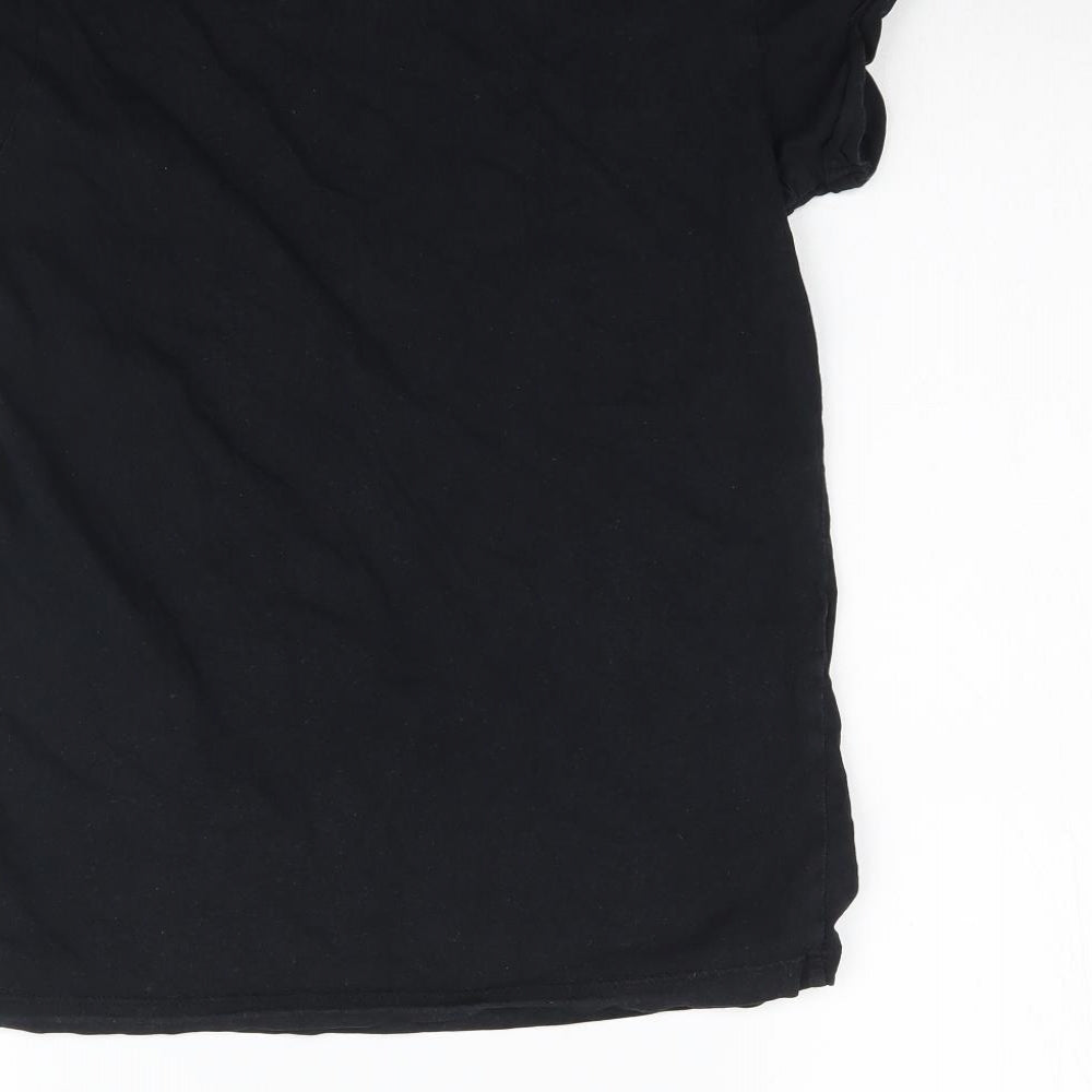 Brave Soul Womens Black Basic T-Shirt Size XS