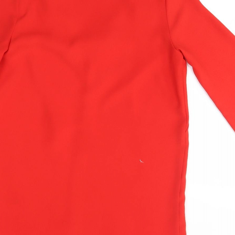 Topshop Womens Red A-Line Size 8 - ties on neck