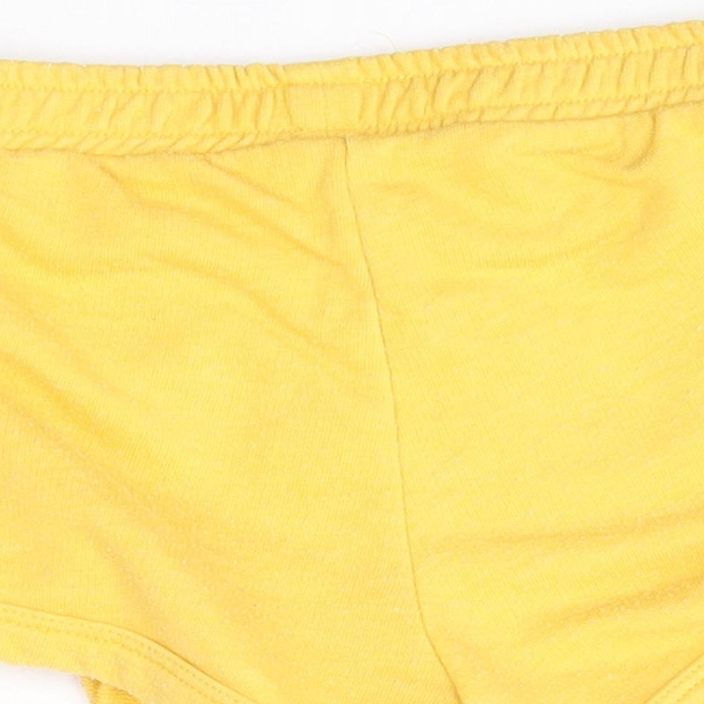 Matalan Girls Yellow Sweat Shorts Size 5 Years