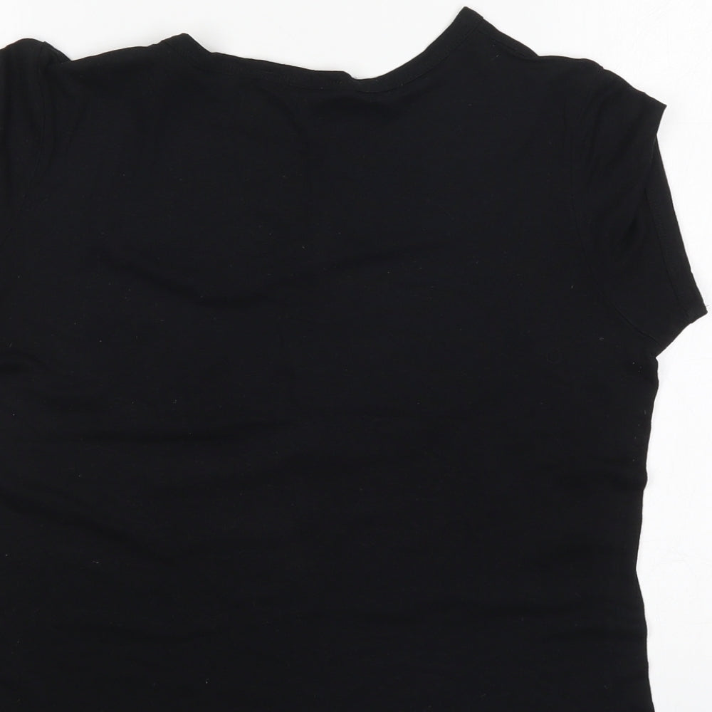 Zara Womens Black Basic T-Shirt Size S