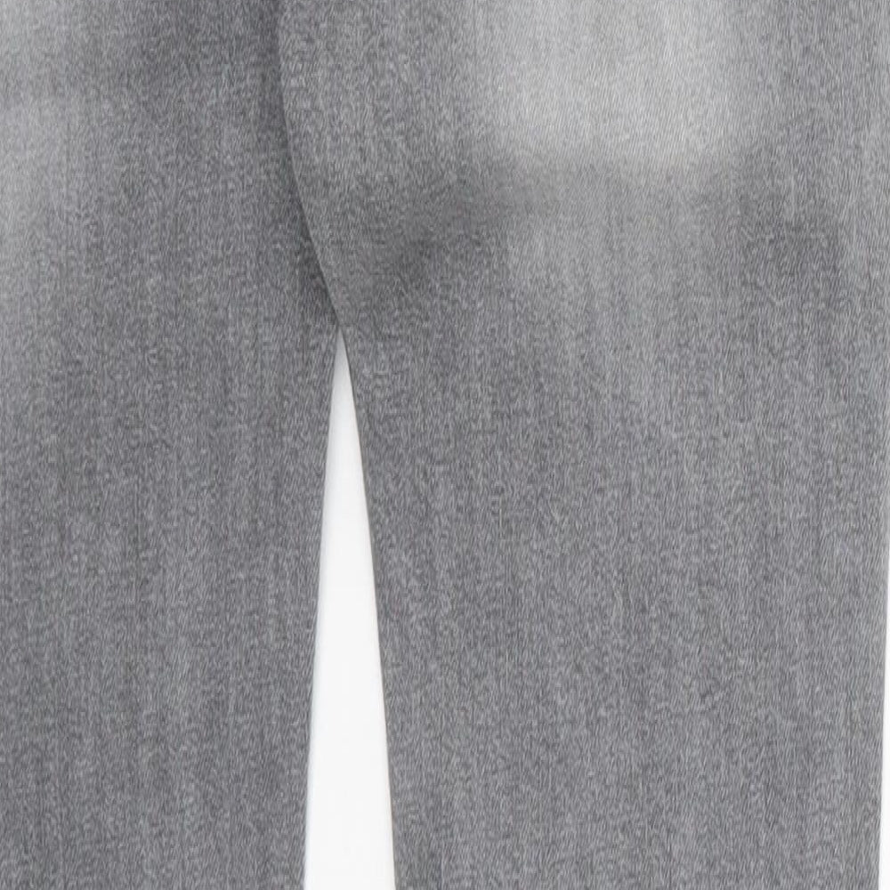 Moto Womens Grey Denim Straight Jeans Size 28 L34 in