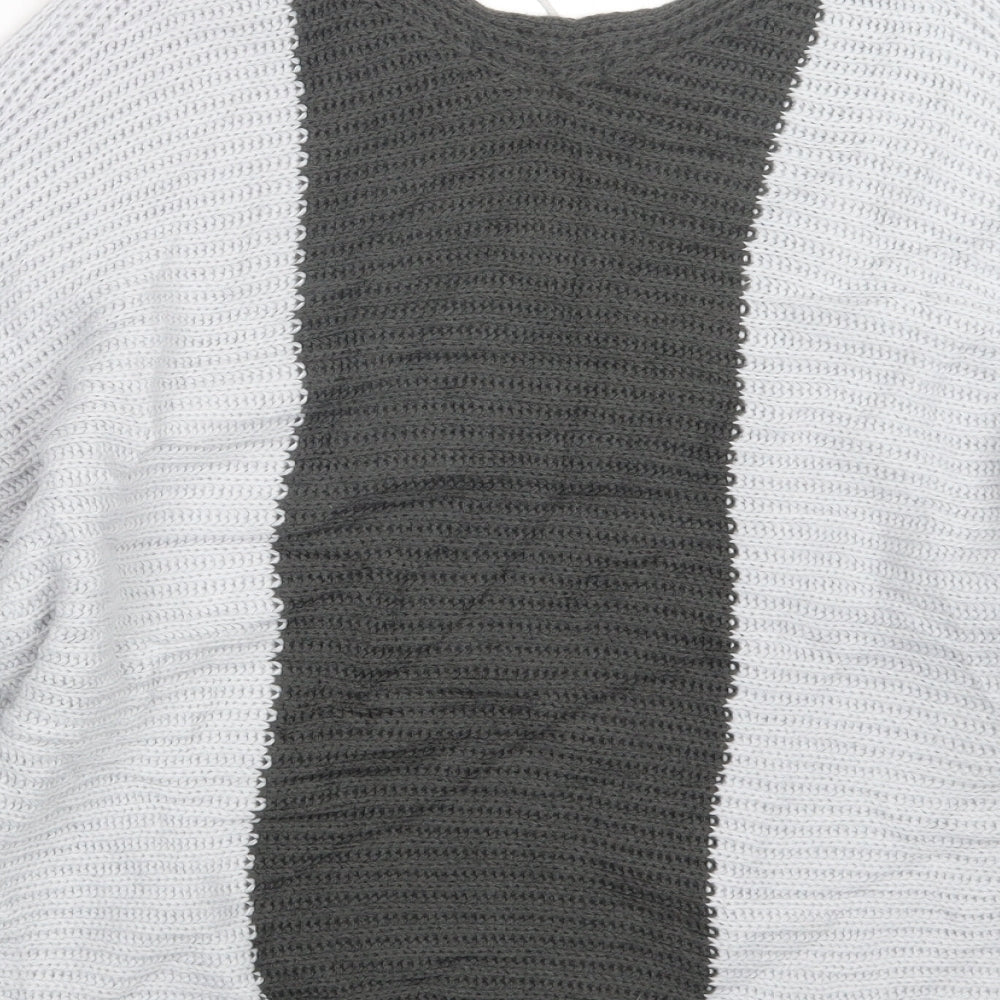 Jean Pascale Womens Grey Knit Pullover Jumper Size S