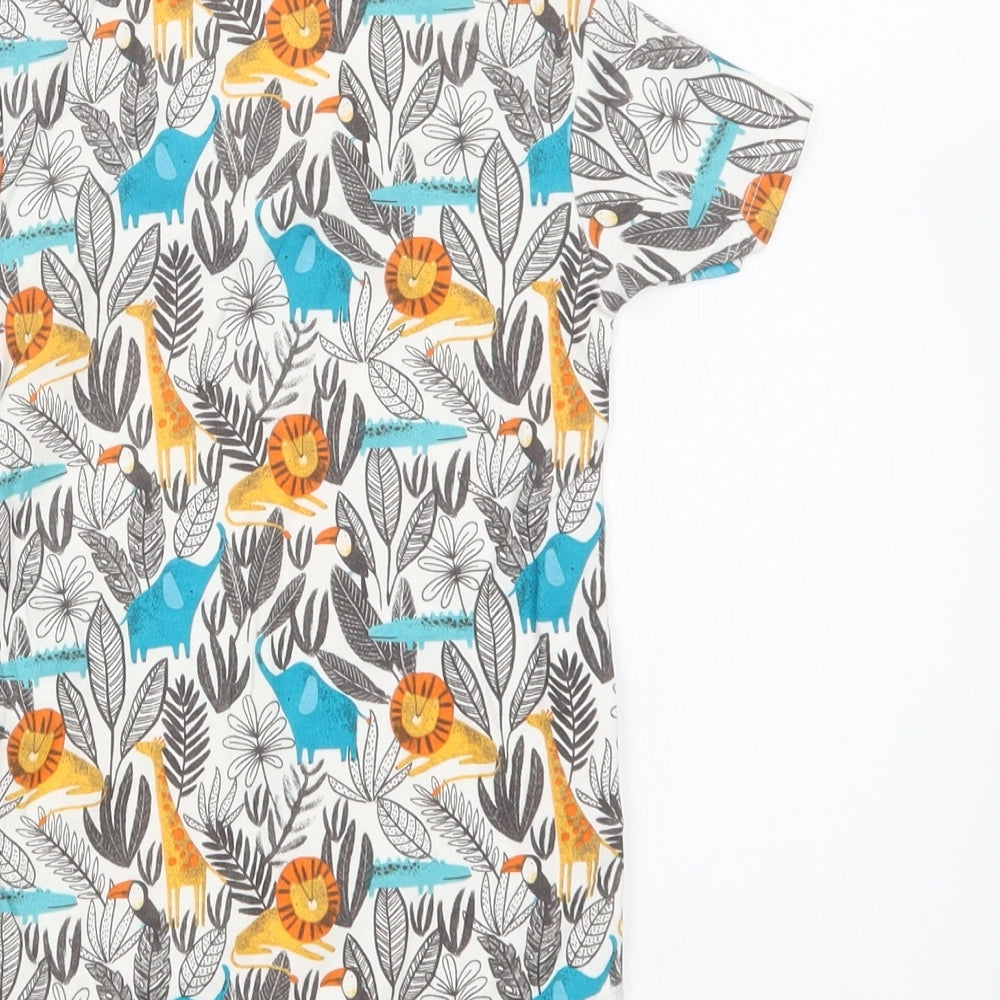 TU Boys White Geometric Basic T-Shirt Size 2-3 Years