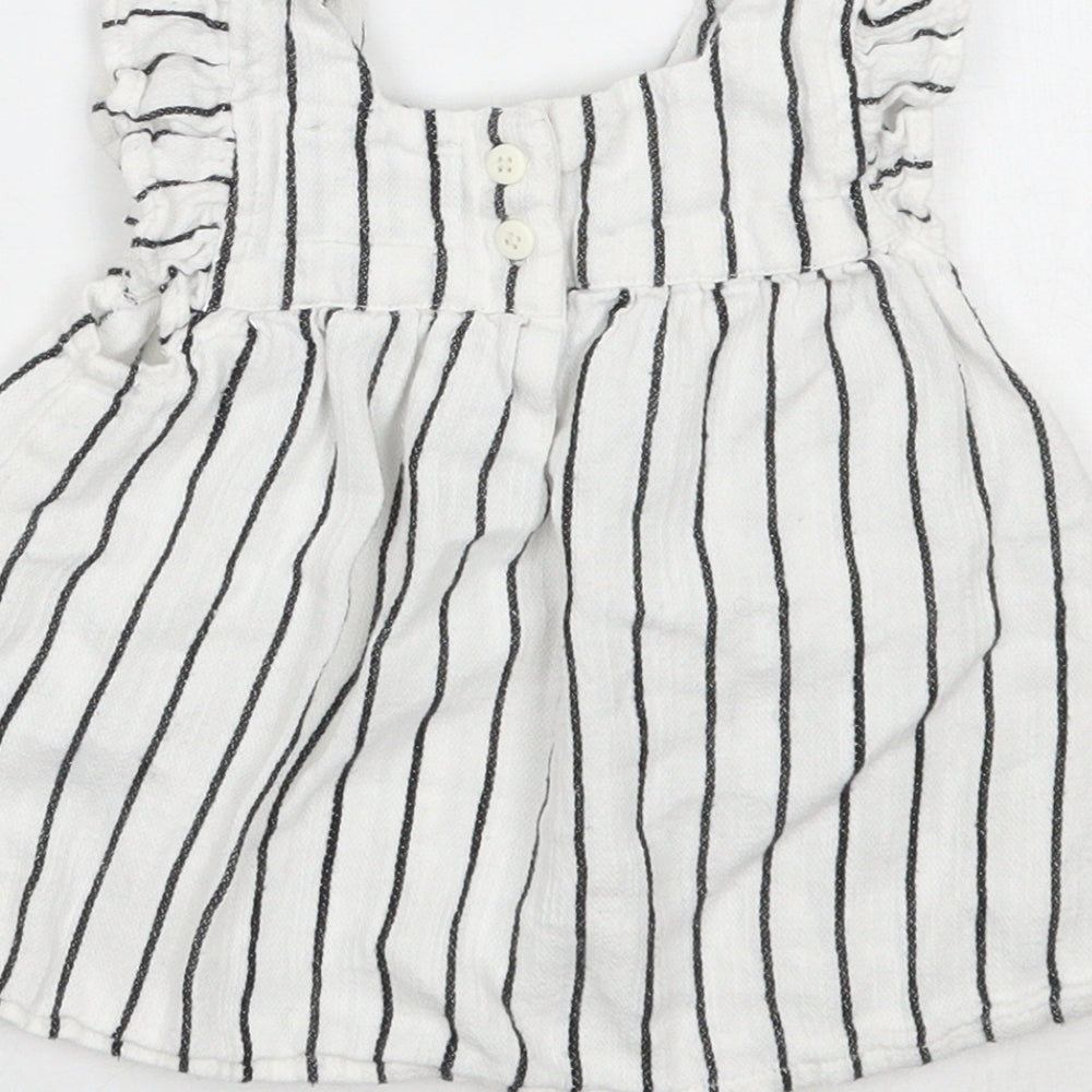 Primark Girls White Striped A-Line Size 12-18 Months