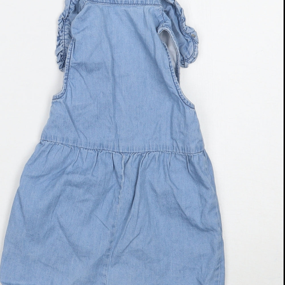 Nutmeg Girls Blue Romper One-Piece Size 9-12 Months