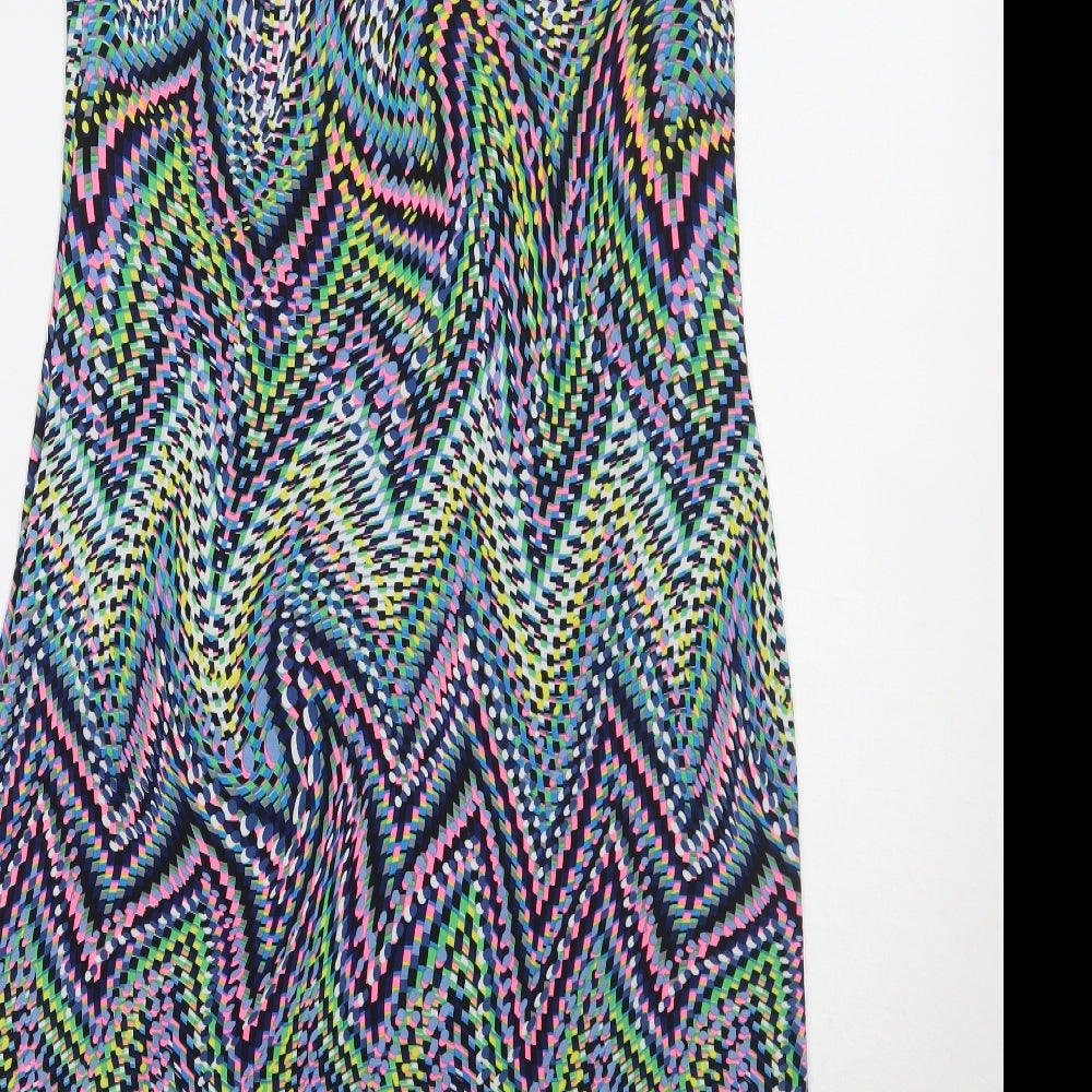 FAS Womens Multicoloured Geometric A-Line Size S