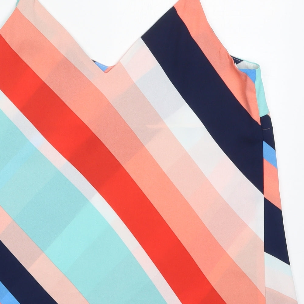 George Womens Multicoloured Striped Basic Tank Size 8