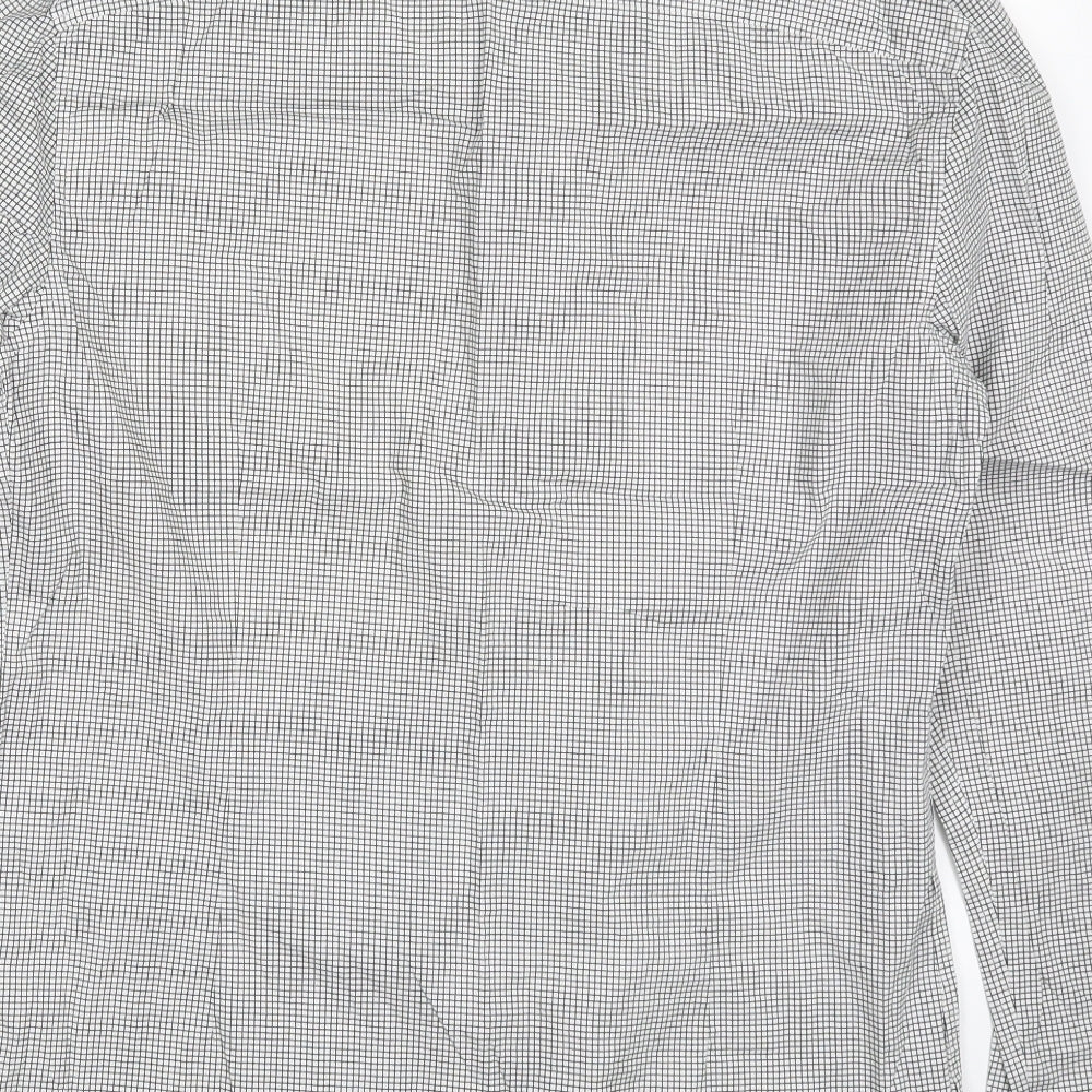 Very Mens Grey Check Button-Up Size M
