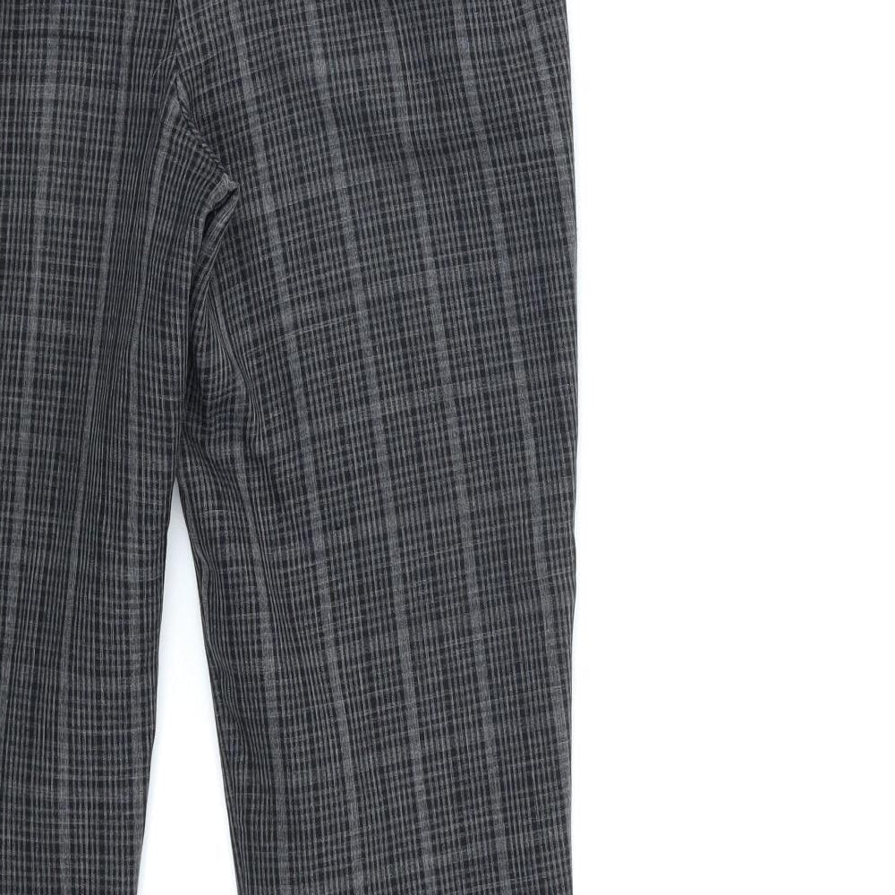 Atmosphere Womens Black Check Trousers Size 8 L27 in