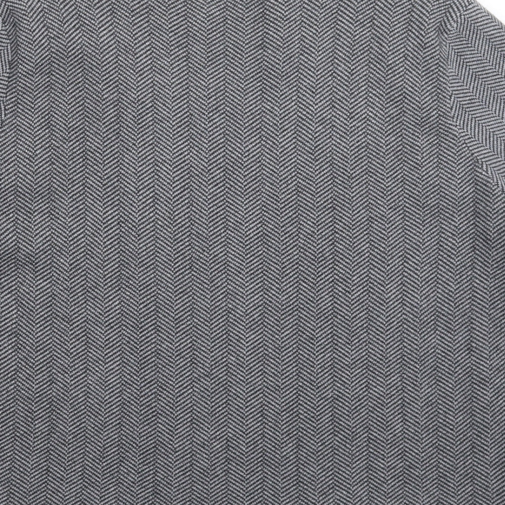 Zara Womens Grey Striped Pullover Jumper Size L
