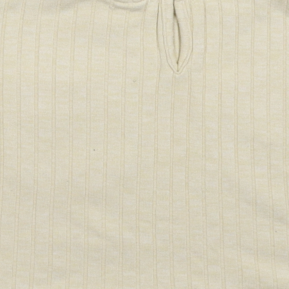 Zara Girls Beige Basic T-Shirt Size 6 Years
