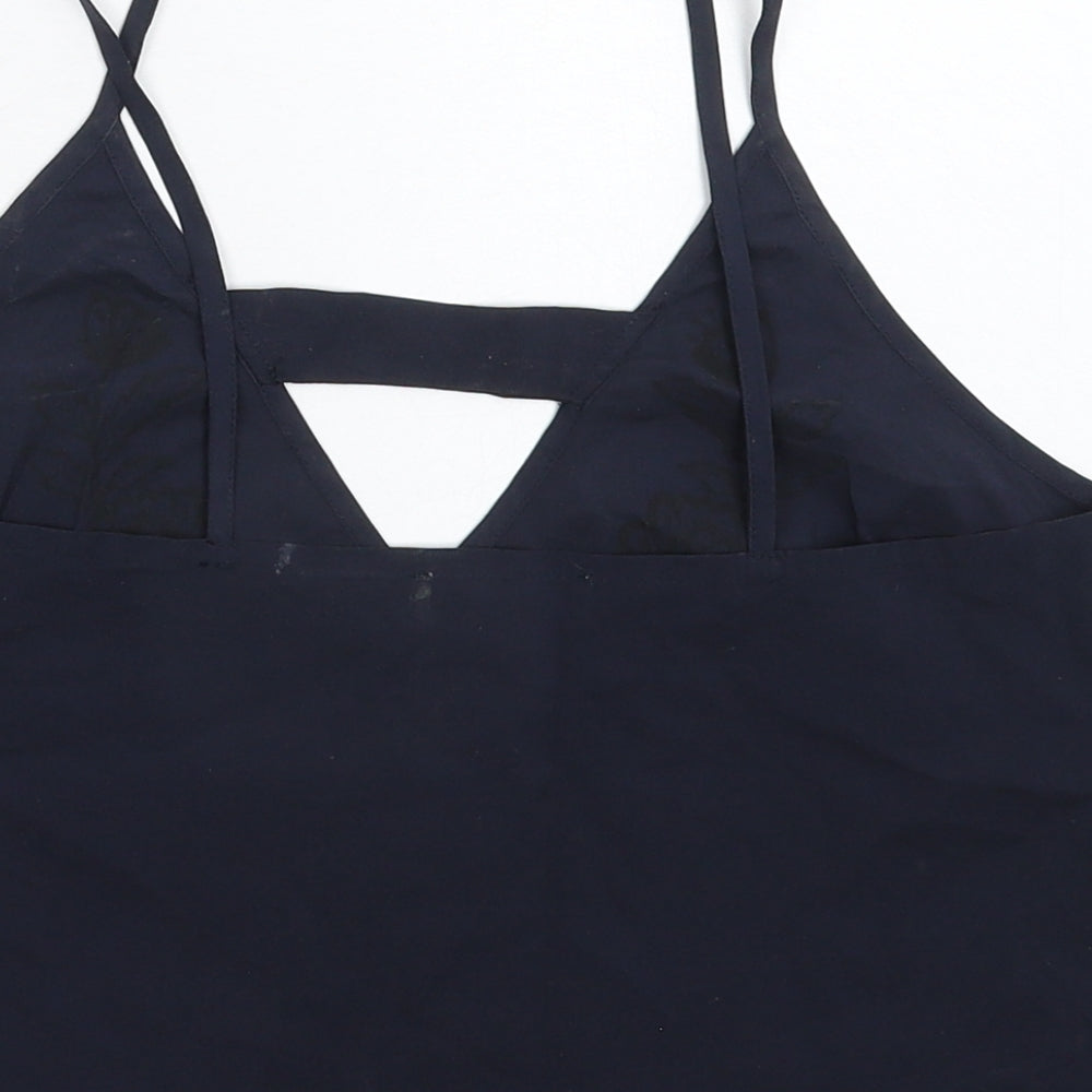New Look Womens Blue Basic Tank Size 8