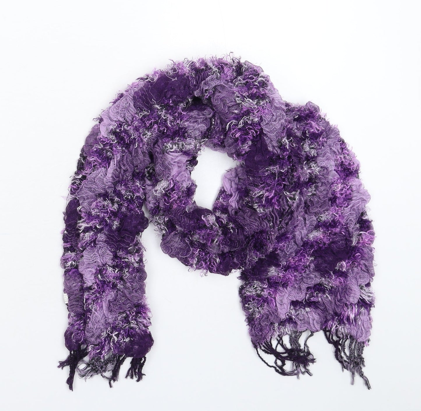 Preworn Womens Purple Knit Scarf