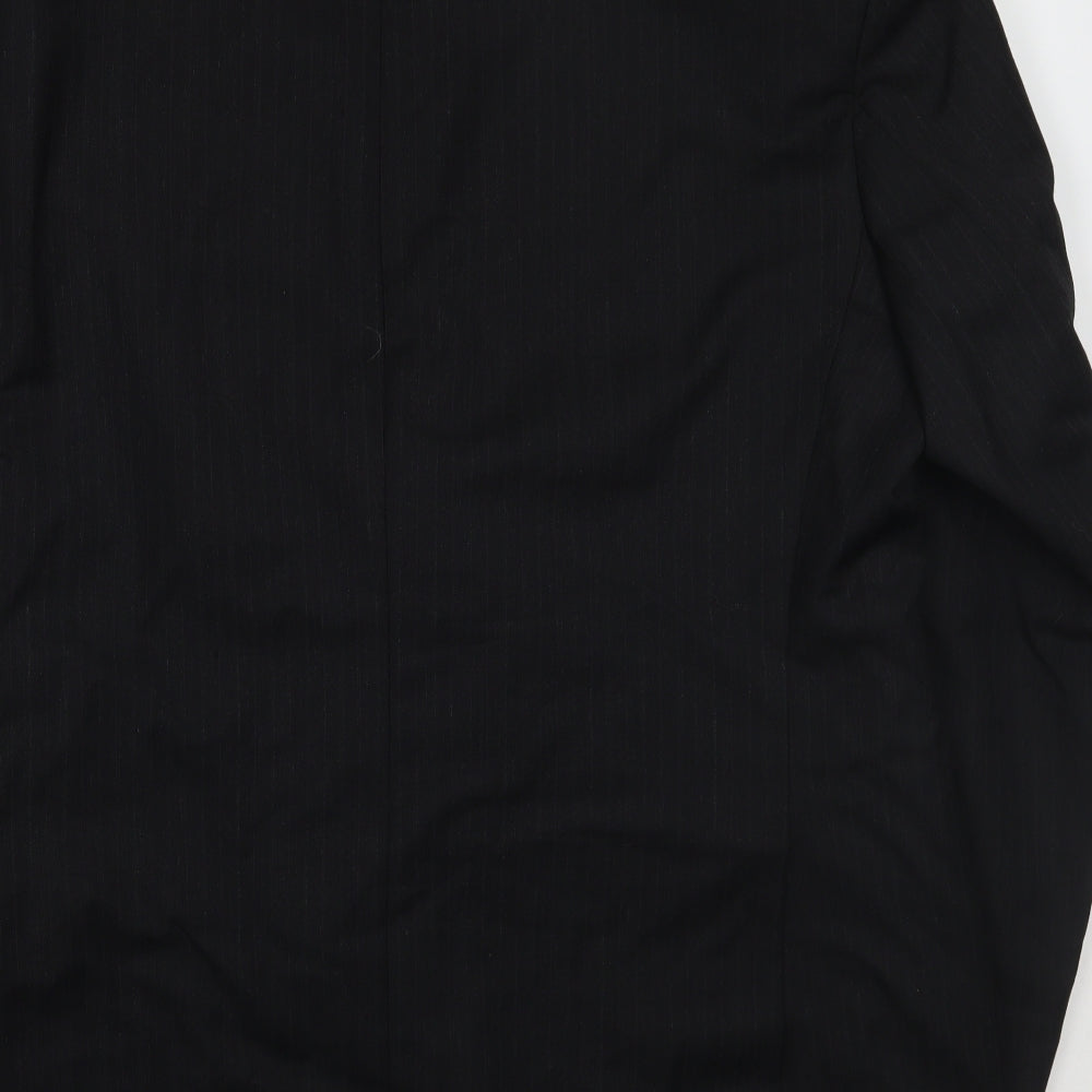 Marks & Spencer Mens Black Striped Jacket Suit Jacket Size 44